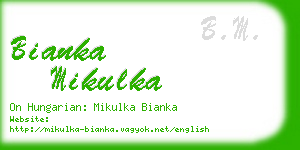 bianka mikulka business card